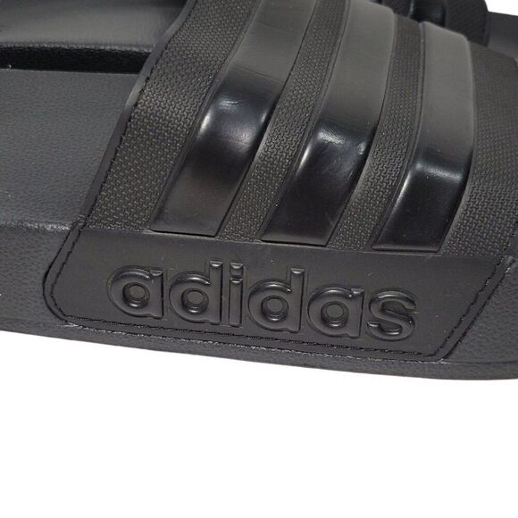 Adidas Adilette Slides Mens Size 18 Black 3 Stripe Shoes Sandals Beach Water NEW main image 13